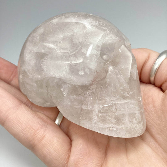 Carved Quartz Crystal Skull - Rocks and Gems Canada
