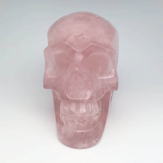 Carved Rose Quartz Skull - Rocks and Gems Canada
