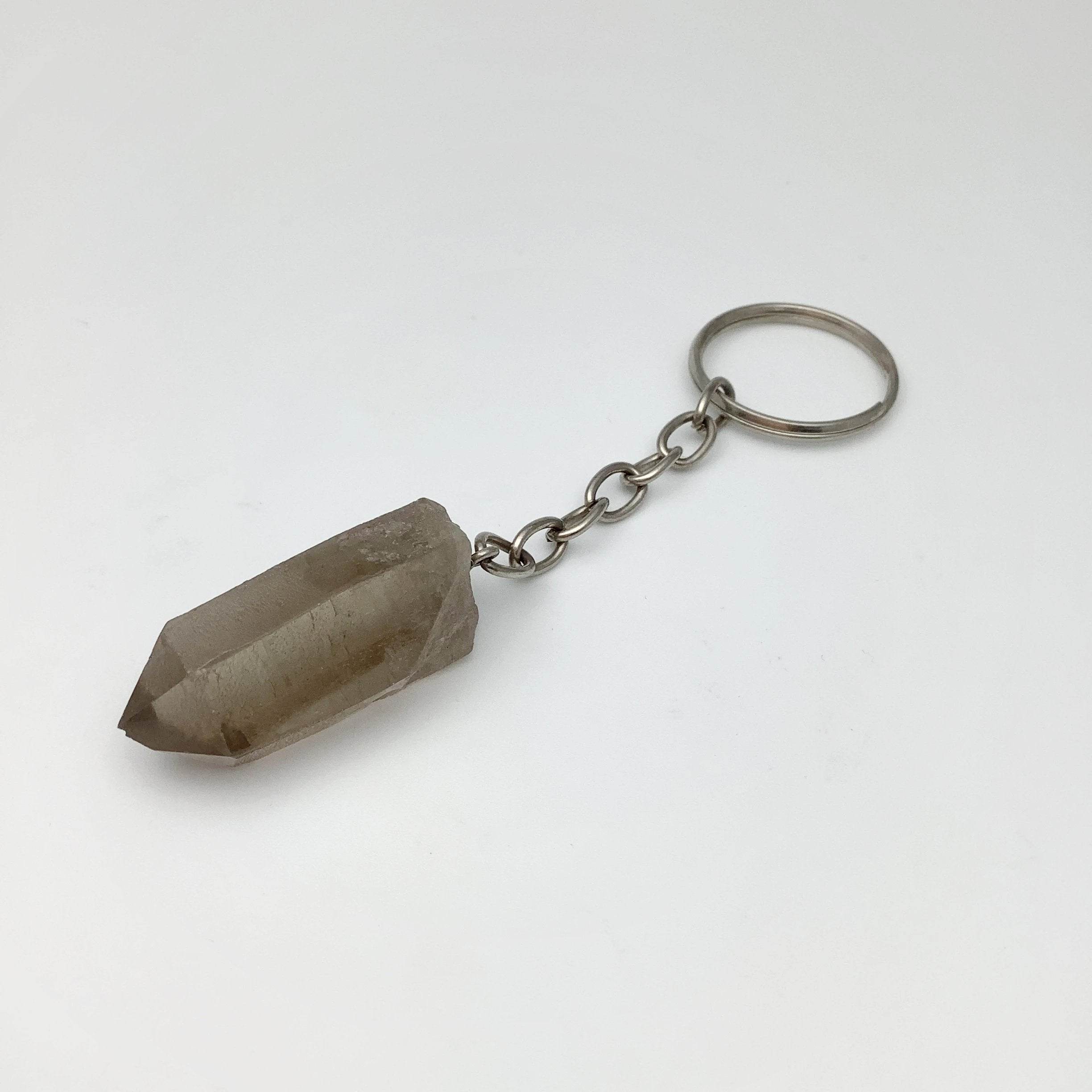 Rough Smoky Quartz Keychain - Rocks and Gems Canada