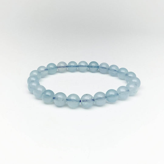 Aquamarine Beaded Bracelet - Rocks and Gems Canada