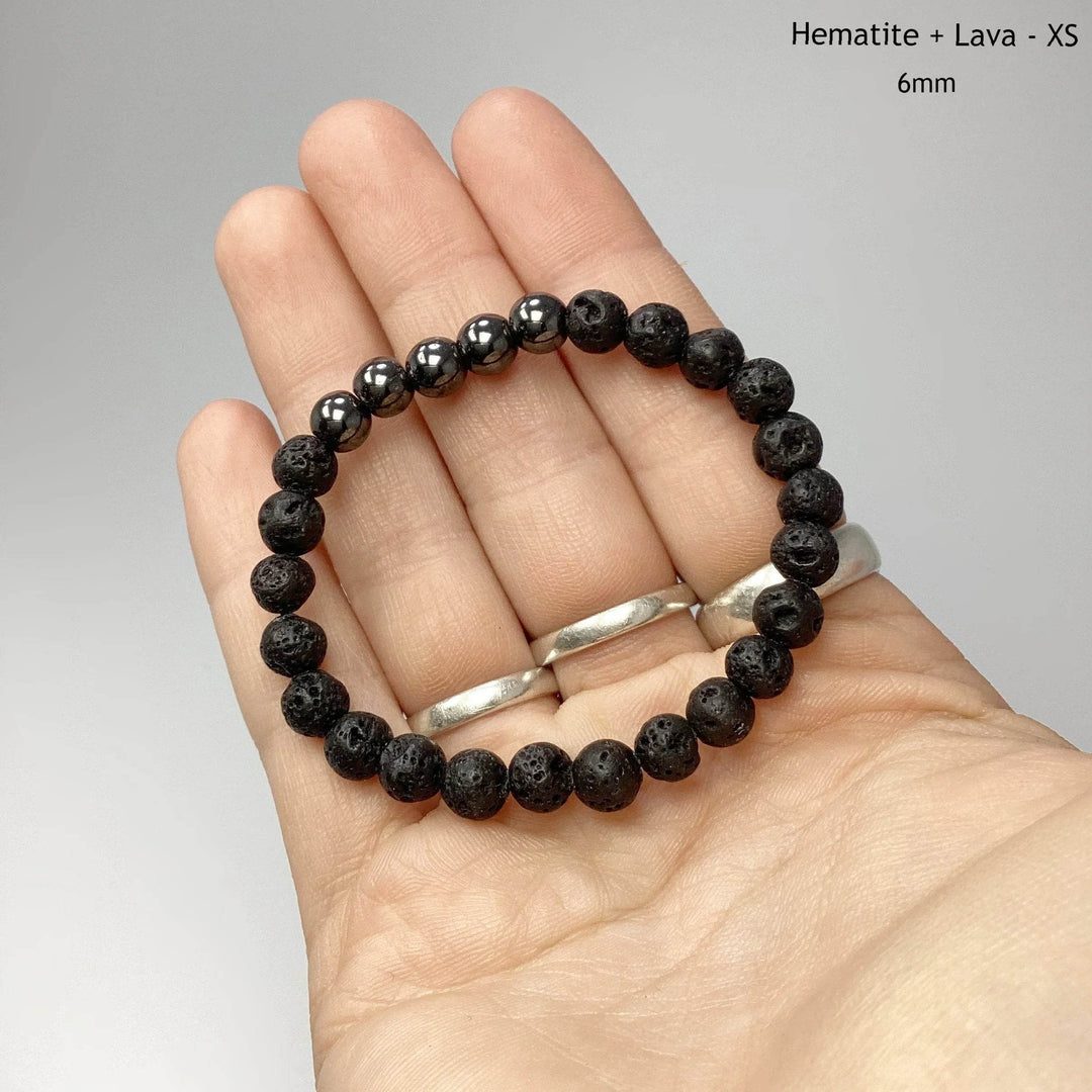 Hematite Beaded Bracelet - Rocks and Gems Canada