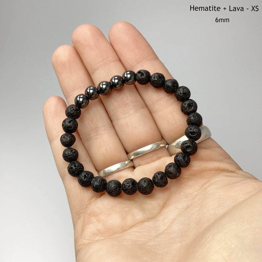 Hematite Beaded Bracelet - Rocks and Gems Canada