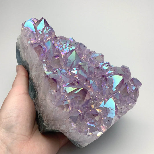 Rainbow Amethyst Druze Cluster Stand Up - Rocks and Gems Canada