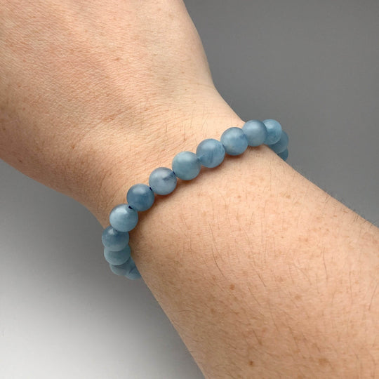 Aquamarine Beaded Bracelet - Rocks and Gems Canada