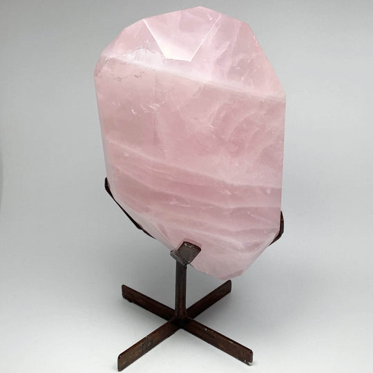 Rose Quartz with Display Stand - Rocks and Gems Canada