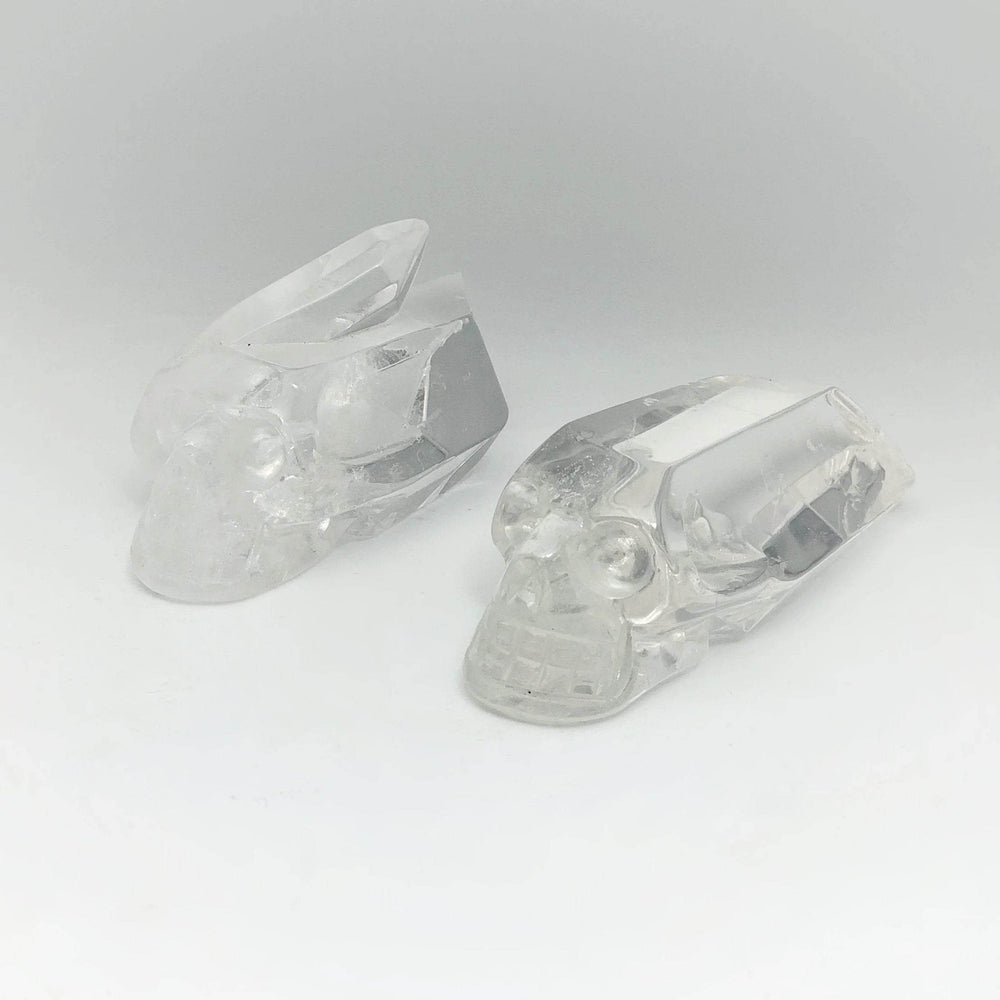 Carved Quartz Point Crystal Skull - Rocks and Gems Canada