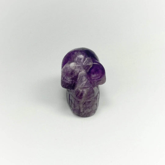 Carved Chevron Amethyst Skull - Rocks and Gems Canada