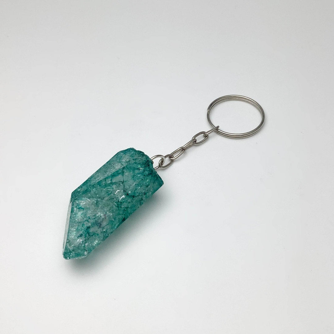 Rough Crackle Quartz Keychain - Rocks and Gems Canada