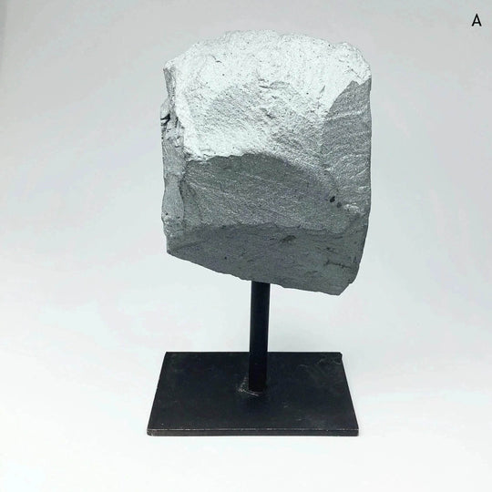 Raw Hematite on Metal Display Stand - Rocks and Gems Canada