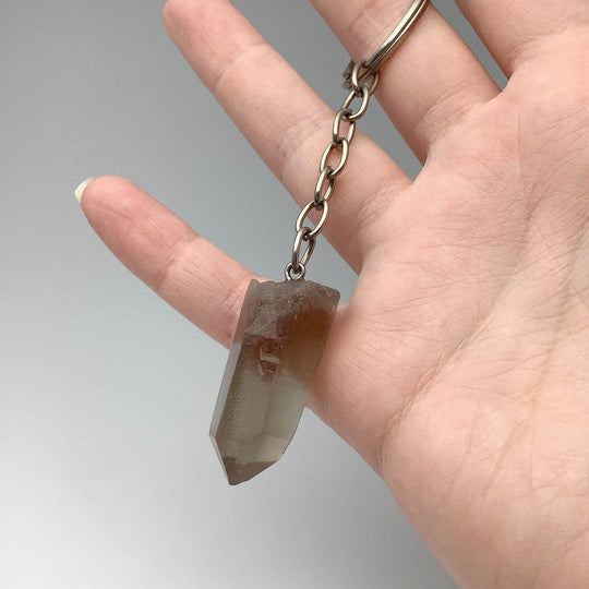 Rough Smoky Quartz Keychain - Rocks and Gems Canada