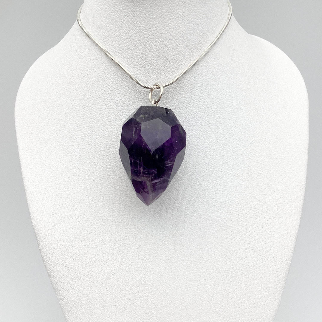 Amethyst Faceted Teardrop Pendant - Rocks and Gems Canada