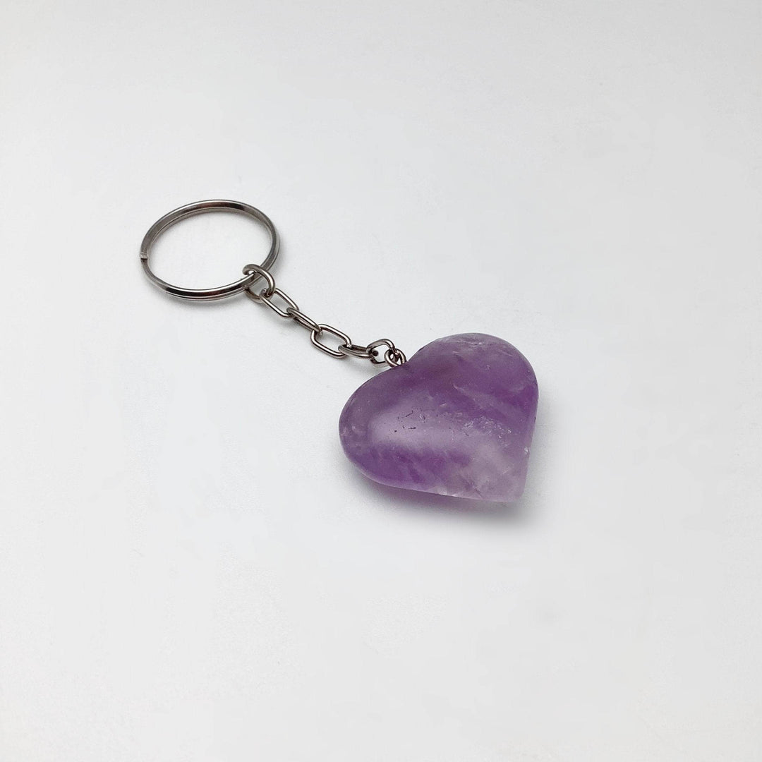 Crystal Heart Keychain - Rocks and Gems Canada