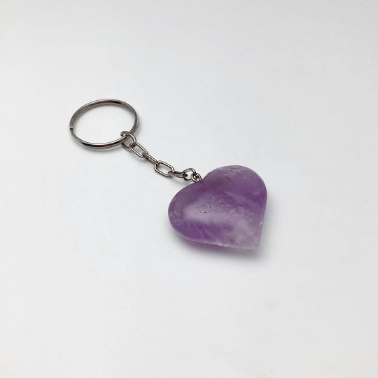 Crystal Heart Keychain - Rocks and Gems Canada