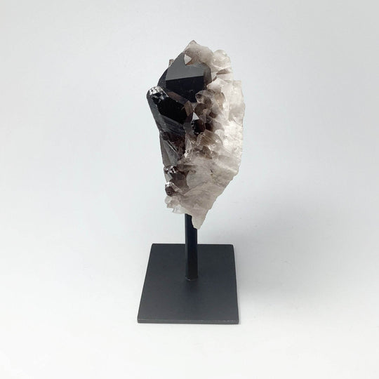 Smoky Quartz Cluster on Display Stand - Rocks and Gems Canada