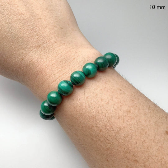 Malachite Beaded Bracelet - Rocks and Gems Canada