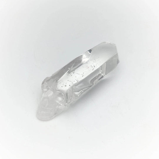 Carved Quartz Point Crystal Skull - Rocks and Gems Canada