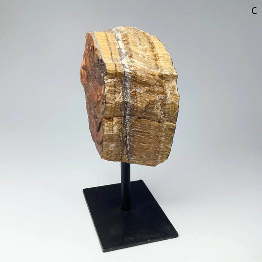 Rough Tiger Eye on Display Stand - Rocks and Gems Canada