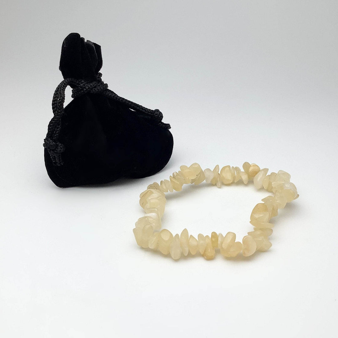 Aragonite Chip Beaded Bracelet - Rocks and Gems Canada