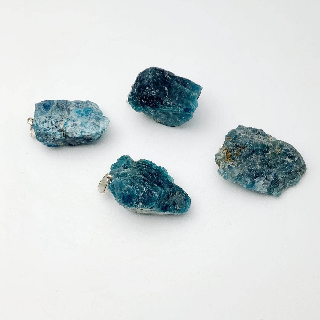 Blue Apatite Rough Chunk Pendant - Rocks and Gems Canada