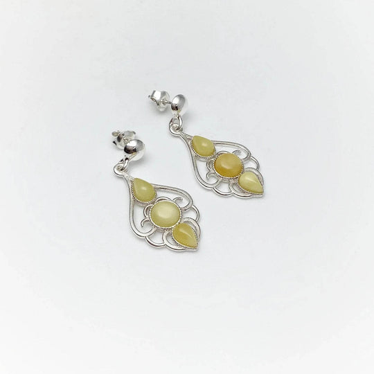 Butterscotch Amber Stud Earrings - Rocks and Gems Canada