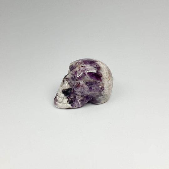 Carved Chevron Amethyst Skull - Rocks and Gems Canada