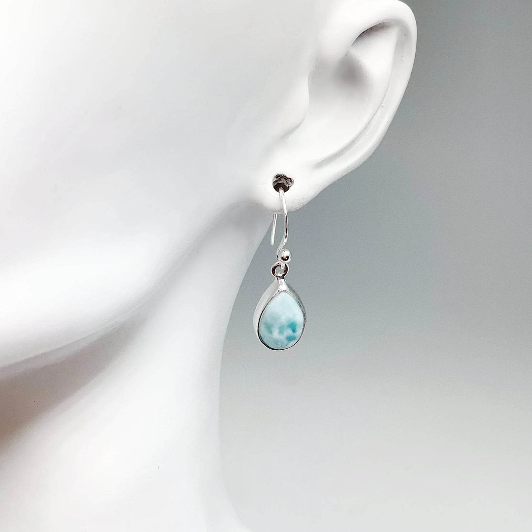 Larimar Dangle Earrings - Rocks and Gems Canada