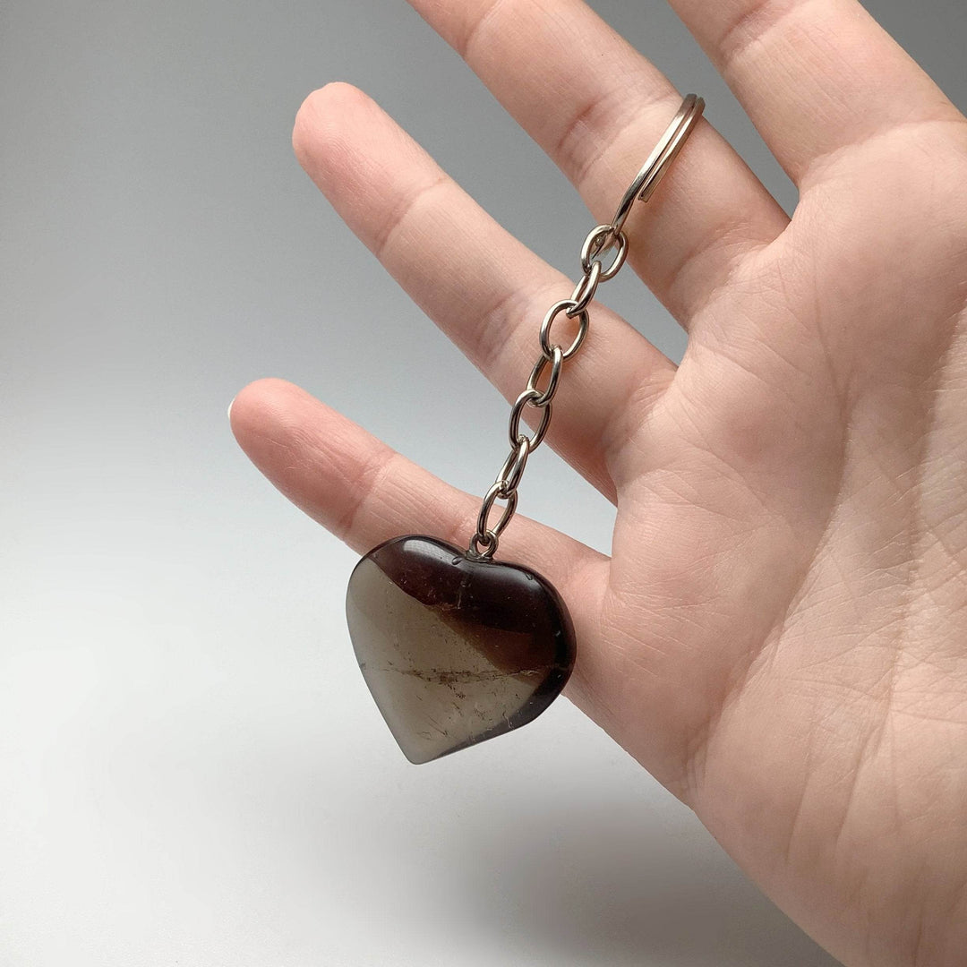Crystal Heart Keychain - Rocks and Gems Canada