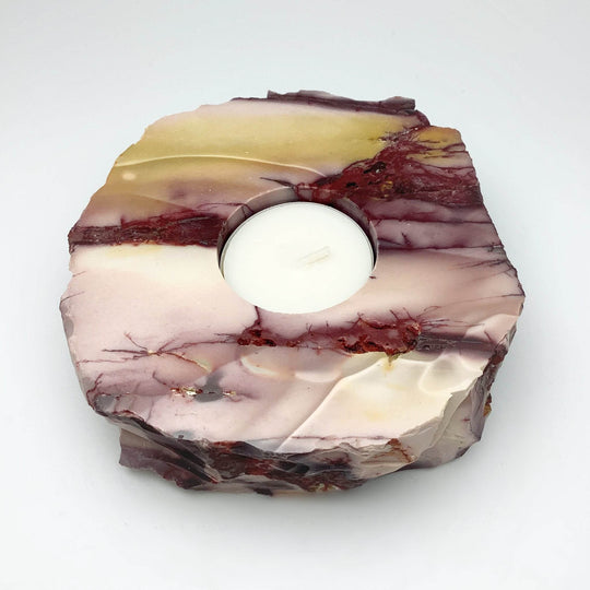 Mookaite Candle Holder - Rocks and Gems Canada