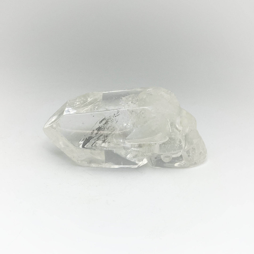 Carved Quartz Point Crystal Skull - Rocks and Gems Canada