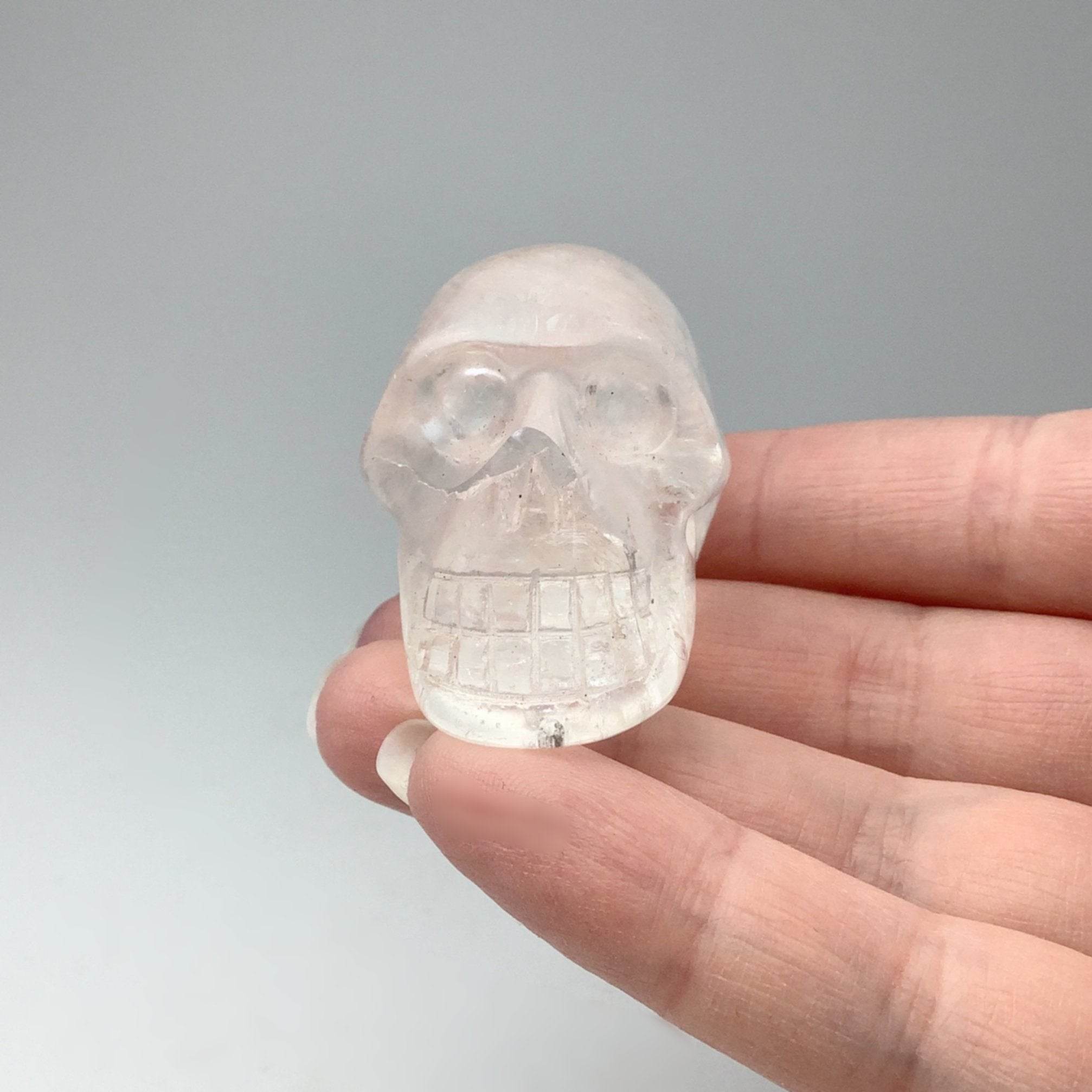 Carved Quartz Crystal Skull - Rocks and Gems Canada