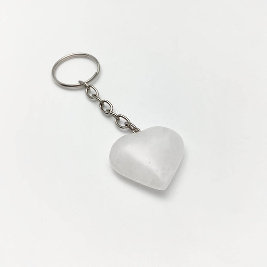 Crystal Heart Keychain - Rocks and Gems Canada