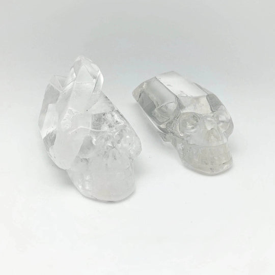 Carved Quartz Point Crystal Skull - Rocks and Gems Canada