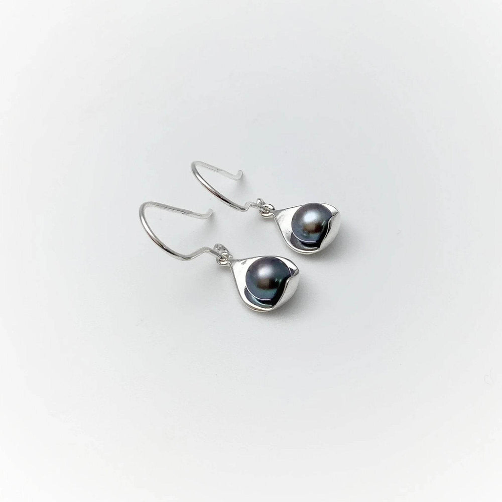 Tahitian Pearl Dangle Earrings - Rocks and Gems Canada