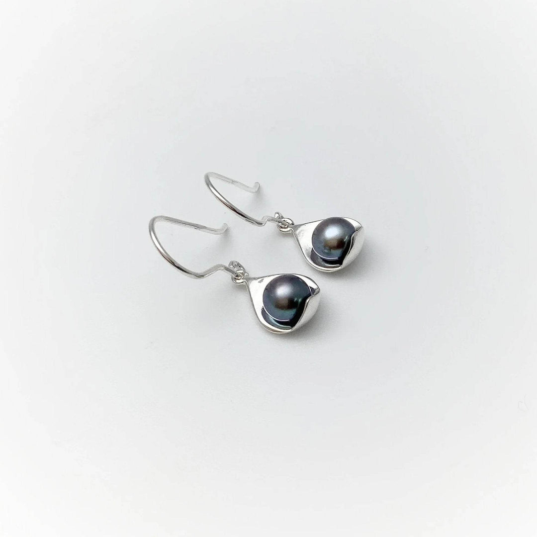 Tahitian Pearl Dangle Earrings - Rocks and Gems Canada