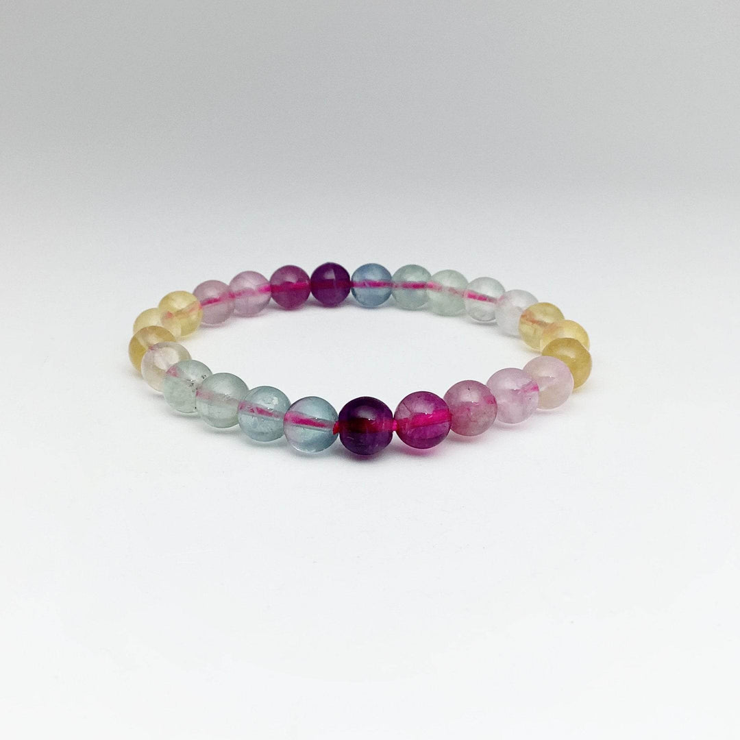 Rainbow Fluorite Beaded Bracelet - Rocks and Gems Canada