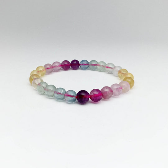 Rainbow Fluorite Beaded Bracelet - Rocks and Gems Canada