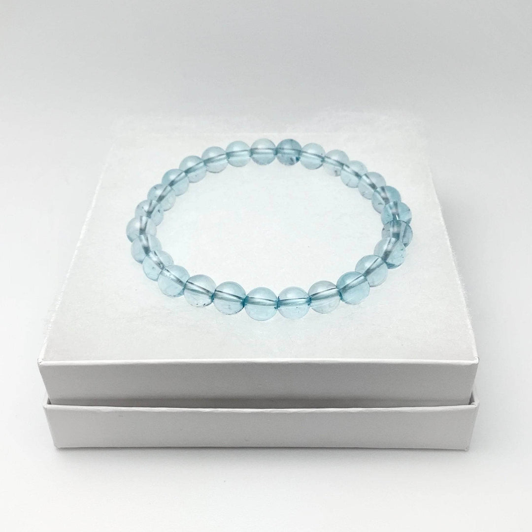 Blue Topaz Beaded Bracelet - High Quality - Rocks and Gems Canada