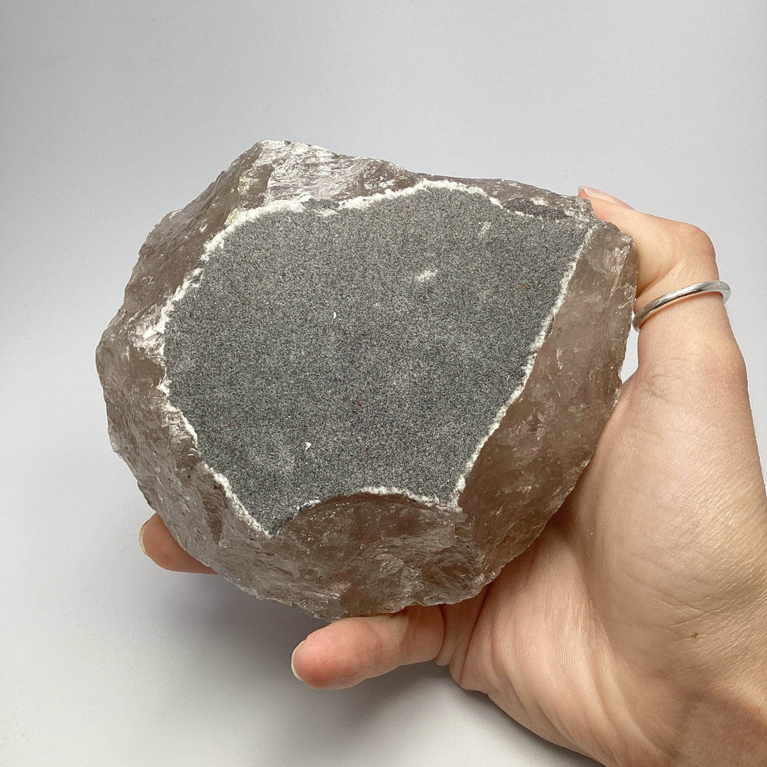 Rough Smoky Quartz Candle Holder - Rocks and Gems Canada