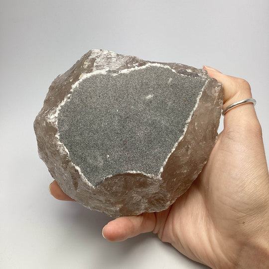 Rough Smoky Quartz Candle Holder - Rocks and Gems Canada