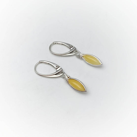 Butterscotch Amber Dangle Earrings - Rocks and Gems Canada