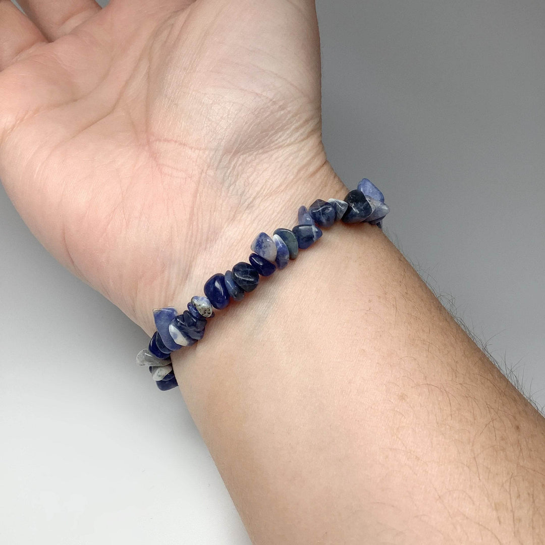 Sodalite Chip Beaded Bracelet - Rocks and Gems Canada