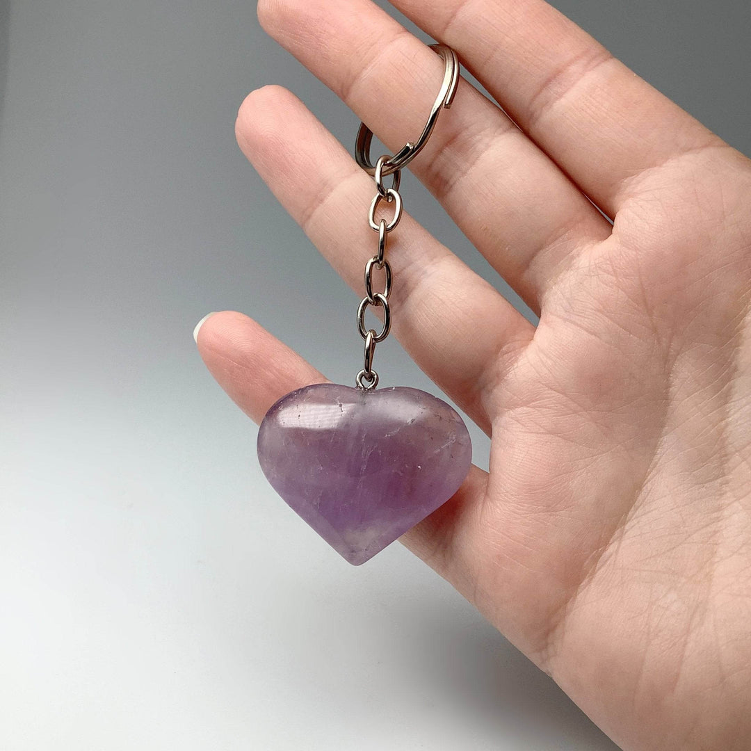 Crystal Heart Keychain - Rocks and Gems Canada