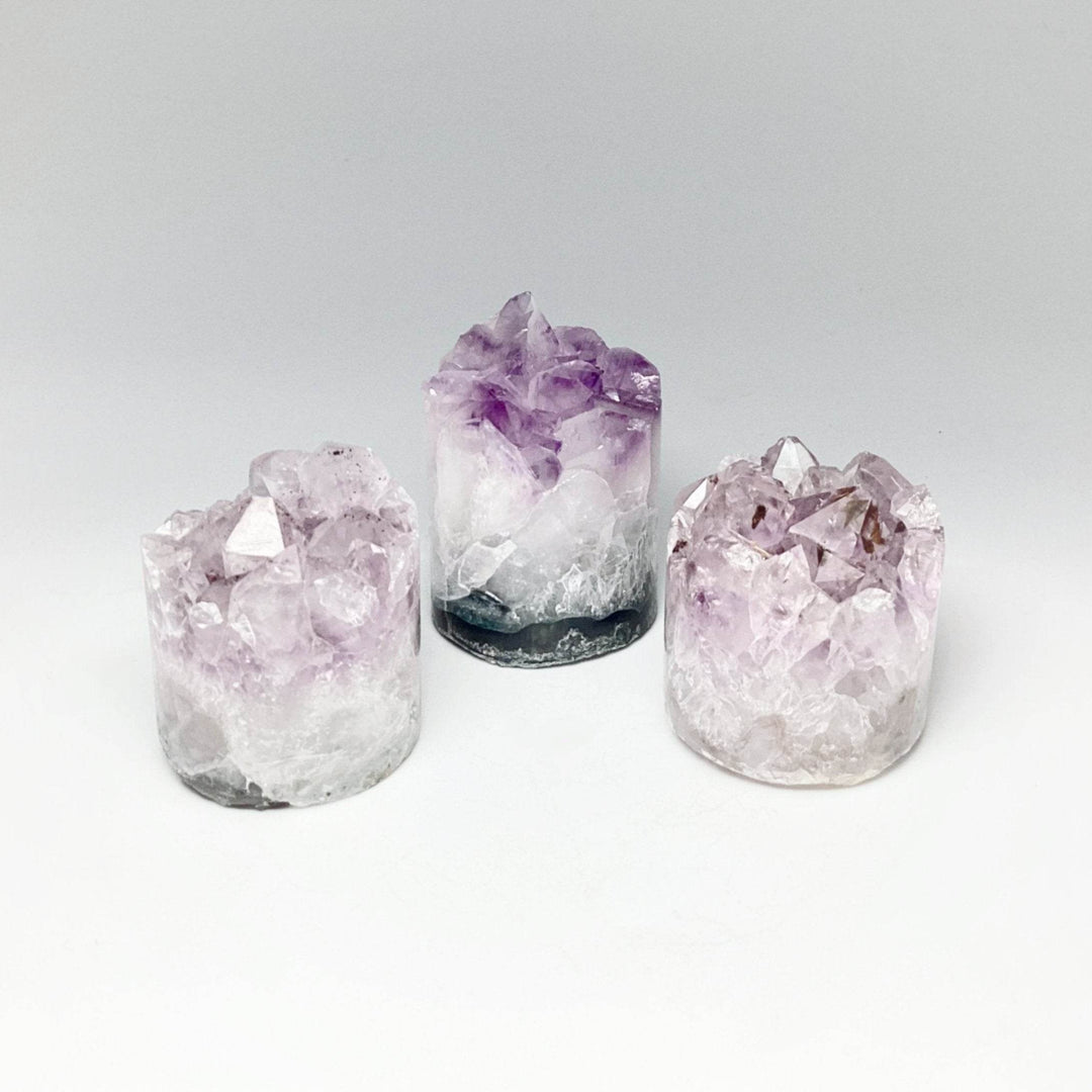 Amethyst Druze Cylinder Stand Up - Rocks and Gems Canada