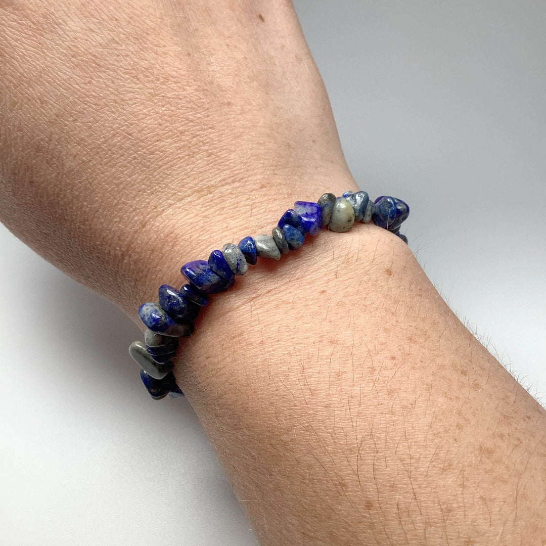 Lapis Lazuli Chip Beaded Bracelet - Rocks and Gems Canada