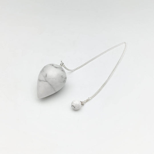 Howlite Teardrop Pendulum - Rocks and Gems Canada
