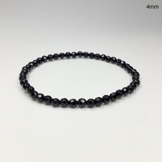 Black Onyx Faceted Beaded Bracelet - Rocks and Gems Canada