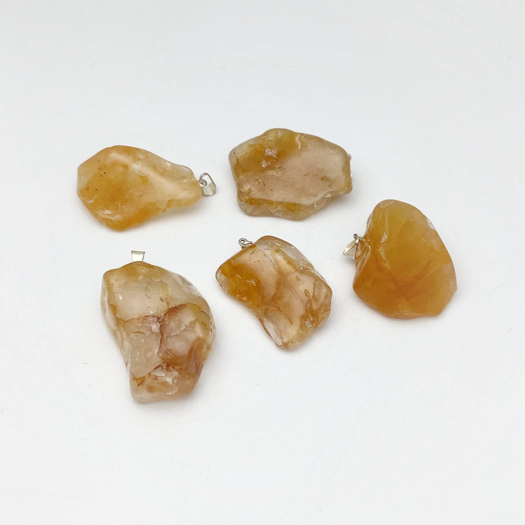Golden Healing Quartz Tumble Pendant - Rocks and Gems Canada