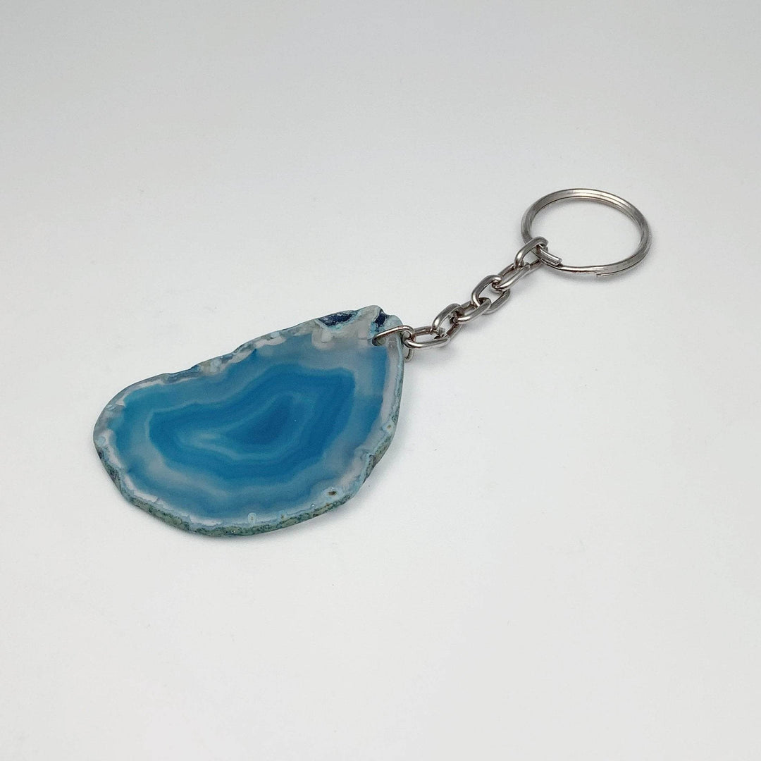 Agate Slice Keychain - Rocks and Gems Canada