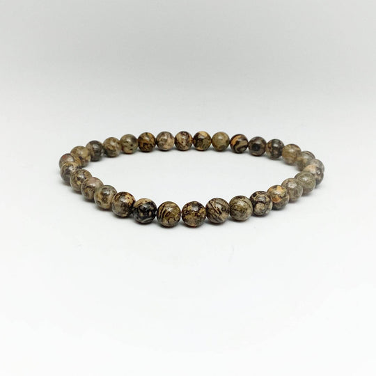 Orange Leopardskin Jasper Beaded Bracelet - Rocks and Gems Canada