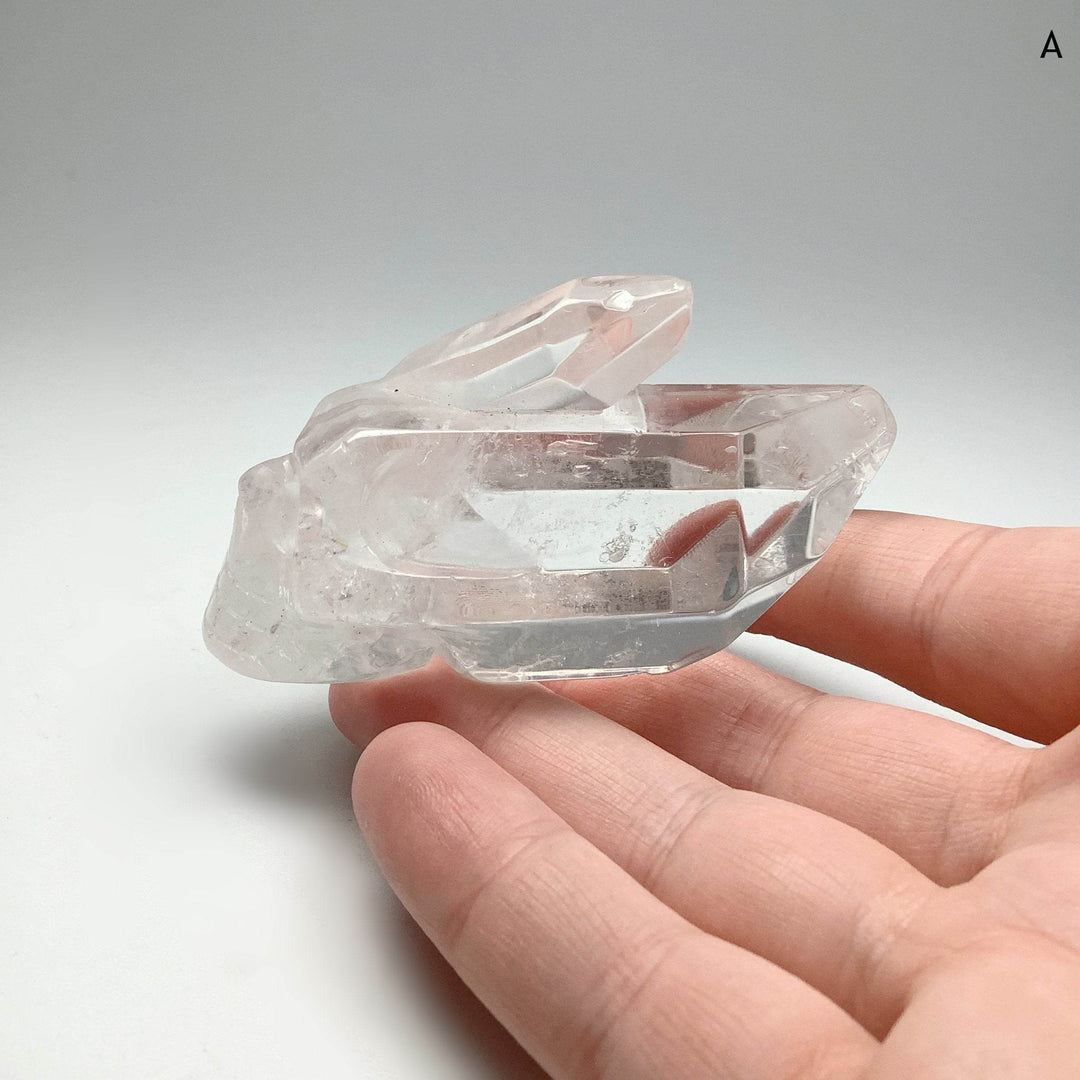 Carved Quartz Point Crystal Skull - Rocks and Gems Canada